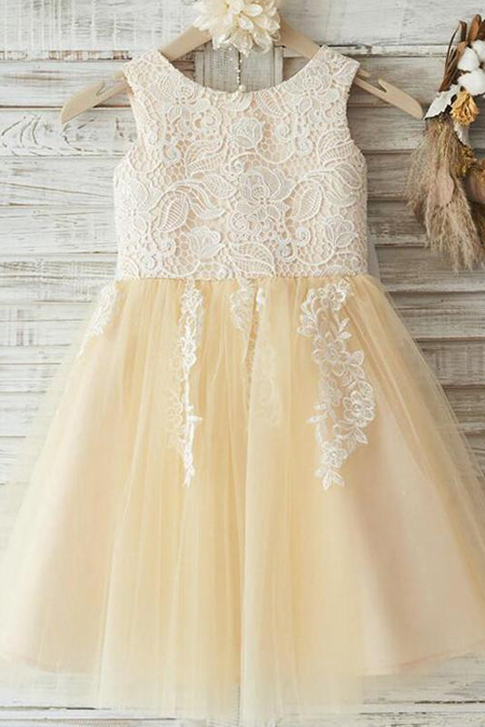 A line princess knee length flower girl discount dress