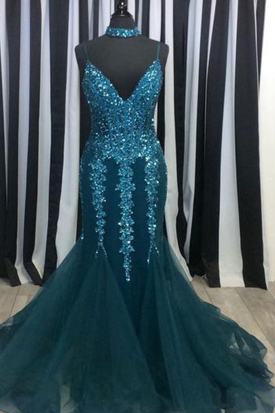 Sexy Turquoise Prom Dress