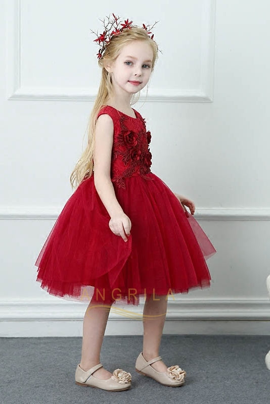 Scoop Flowers Knee-Length Tulle Flower ...