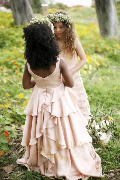 Layered Flower Girl Dress