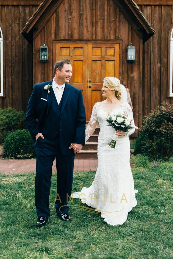 Sleek Lace Wedding Gowns