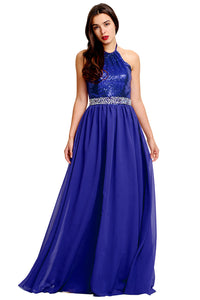 Peacock Strapless A-Line Floor-Length Chiffon Prom Dress