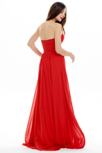 A-Line Sweetheart Chiffon Long Prom Dresses