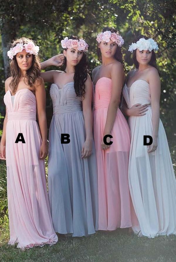 Graceful Chiffon Bridesmaid Dresses