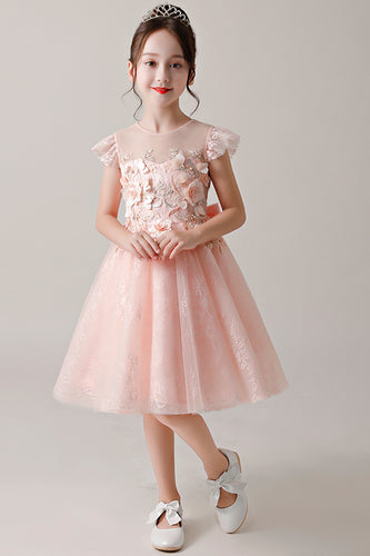 A-Line Flower Girl Dresses with Cap Sleeves