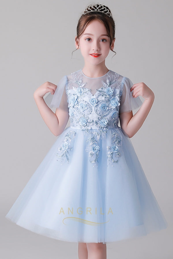 Short Sleeves Flower Girl Dresses