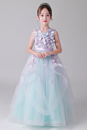 Floor-Length Flower Girl Dresses with Beads