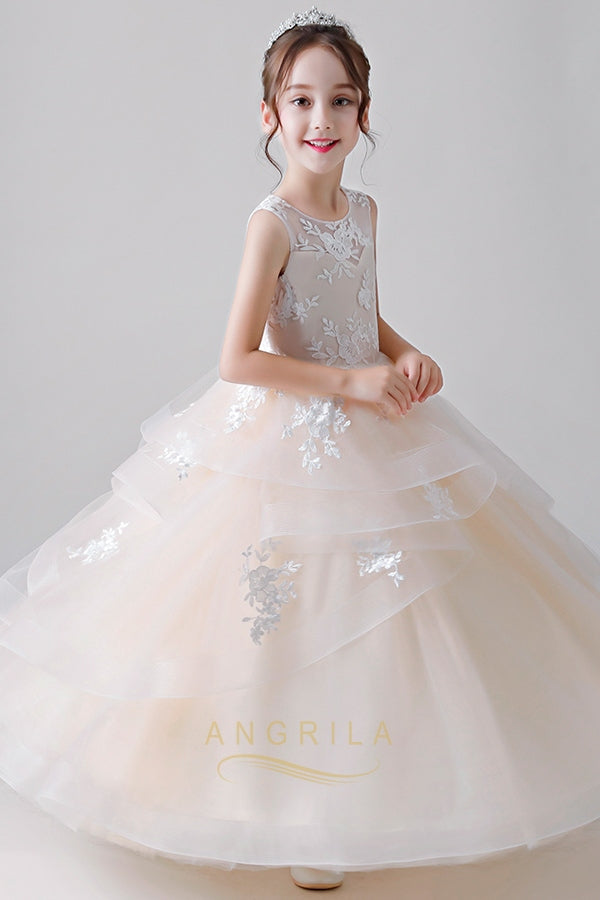 Ball Gown Flower Girl Dresses with Layers