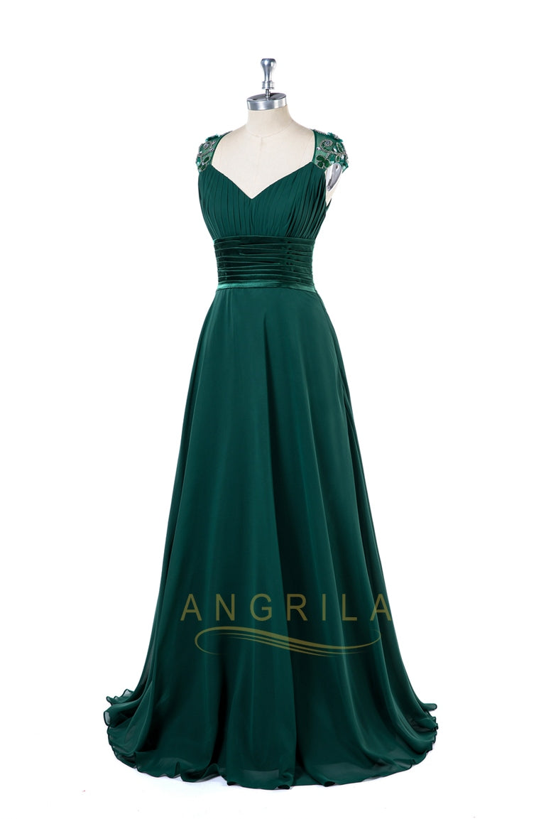 Beading Chiffon Pleated Bridesmaid Dresses