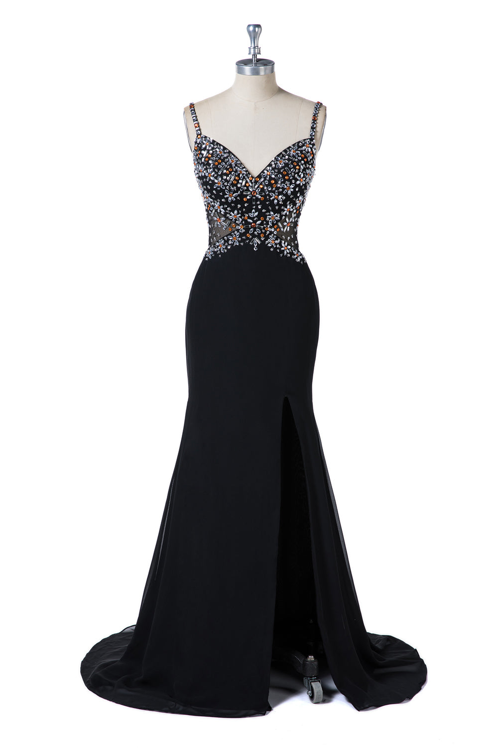 Sweetheart Mermaid Black Beading Evening Dresses