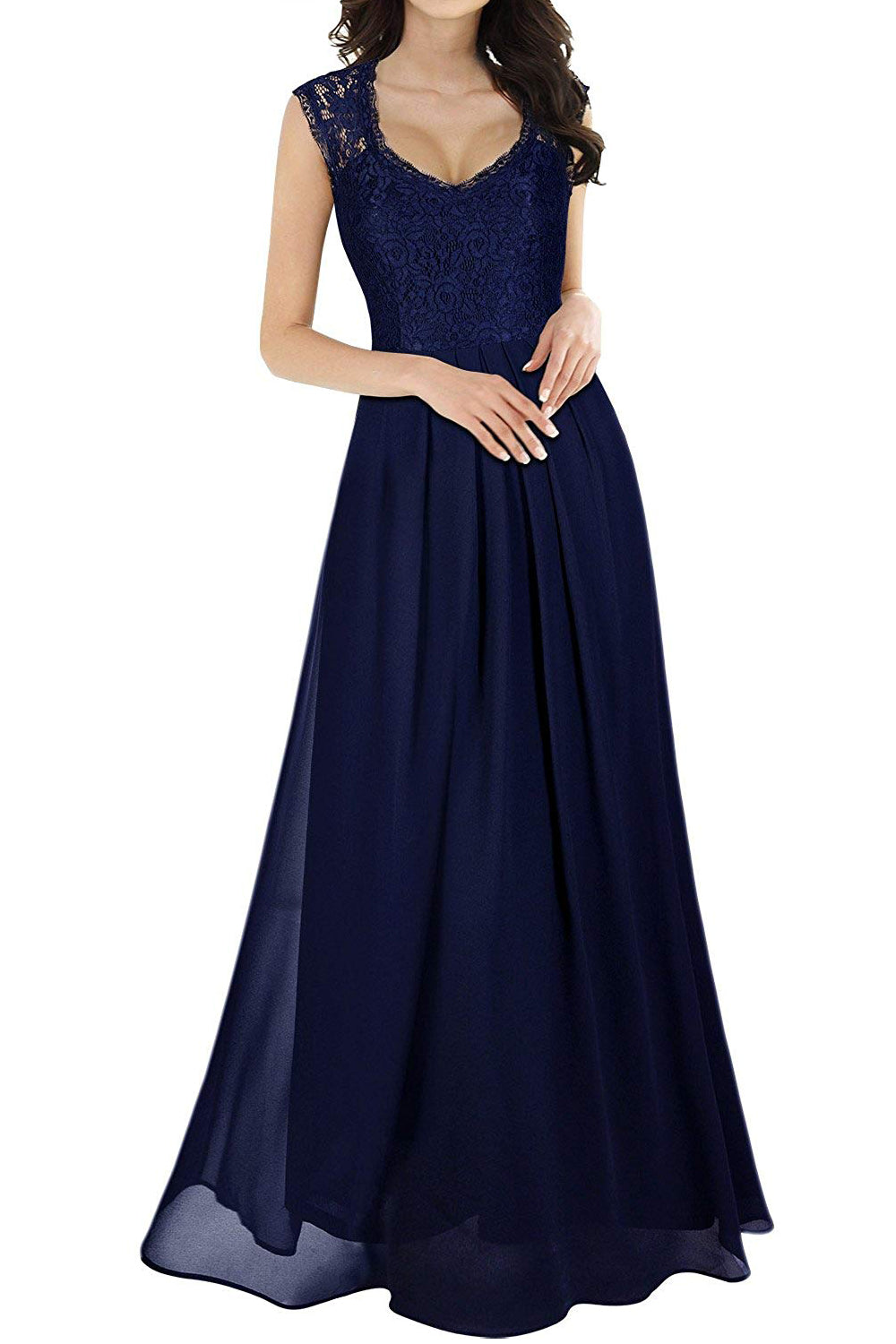 Sleeveless Vintage Scoop Neck Bridesmaid Dresses