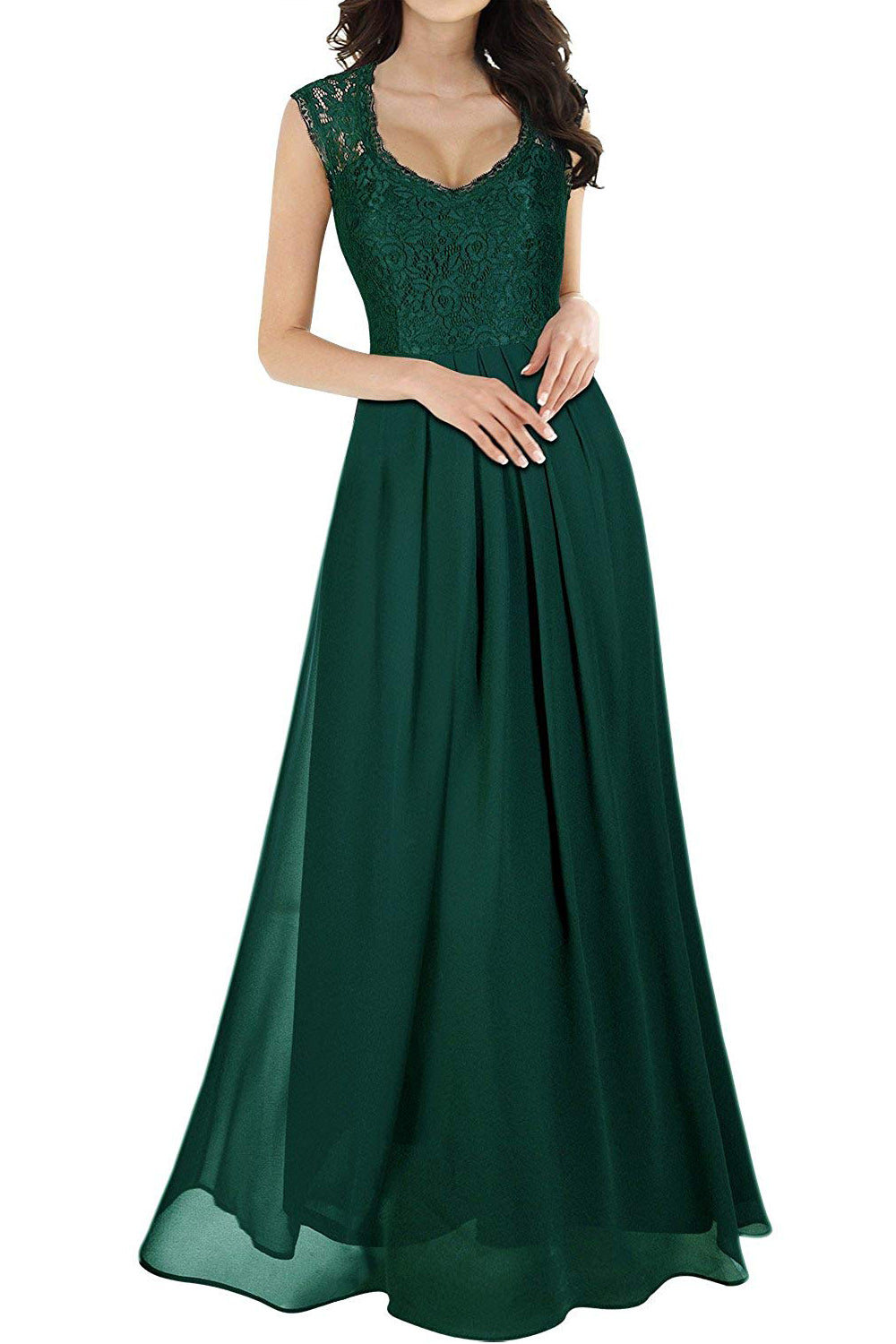 Sleeveless Vintage Scoop Neck Bridesmaid Dresses