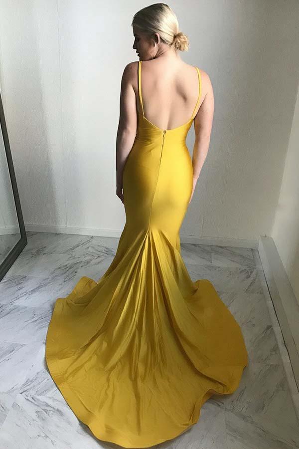 Elegant Mermaid Deep V-Neck Evening Dresses