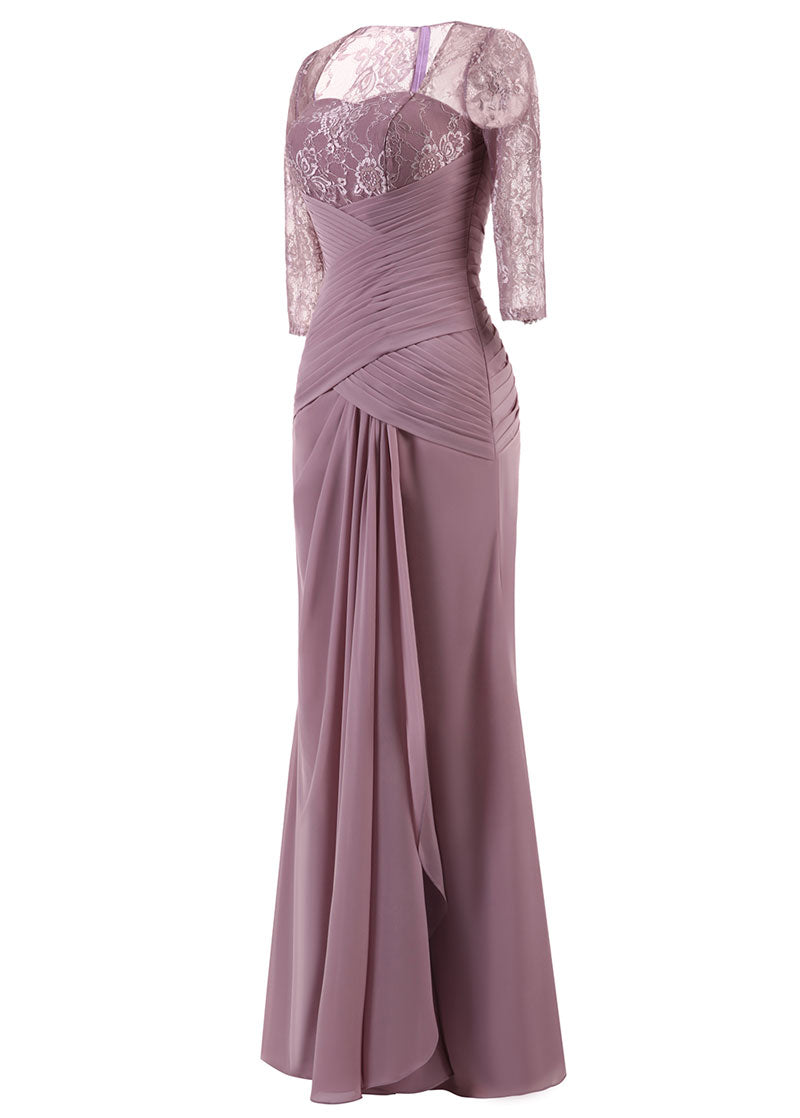 Sheath Sleeved Mother of the Groom Dress