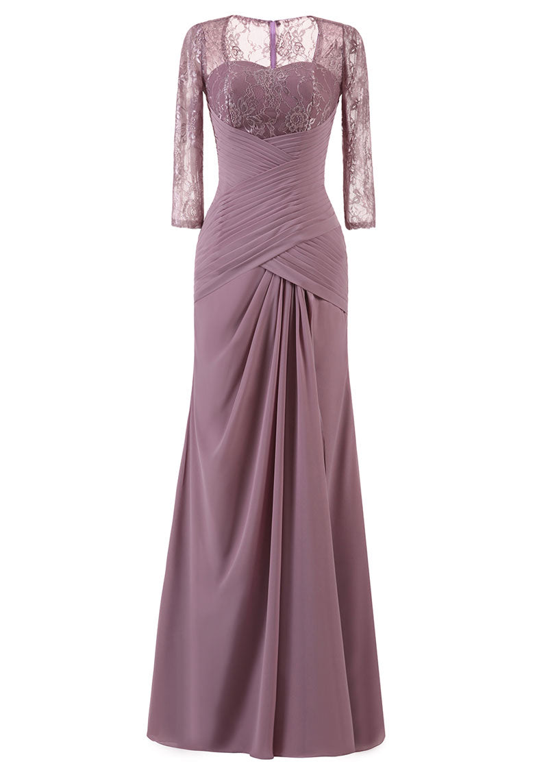 Sheath Sleeved Mother of the Groom Dress