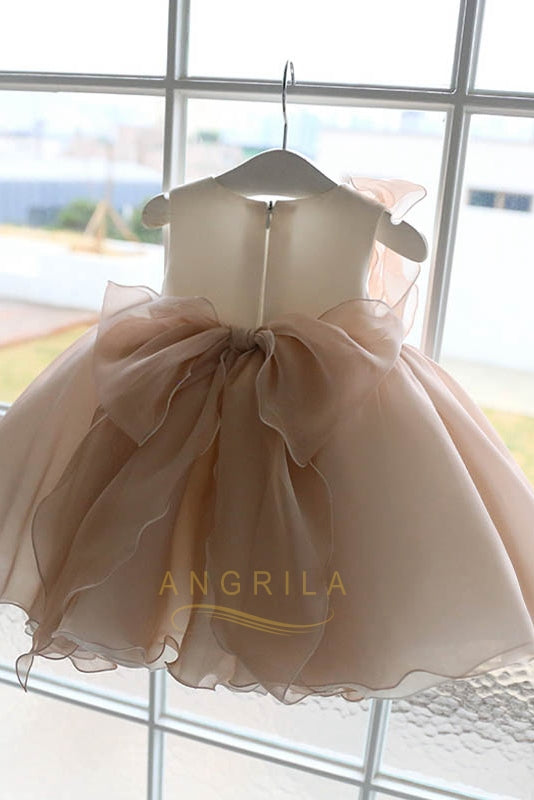 Cute Knee-Length Jewel Tulle Flower Girl Dresses