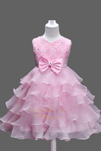 Tulle Sleeveless Flower Girl Dresses with Lovely Bow