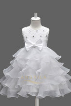 Tulle Sleeveless Flower Girl Dresses with Lovely Bow