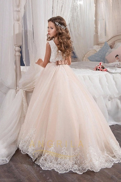 Ball Gown Sleeveless Flower Girl Dresses