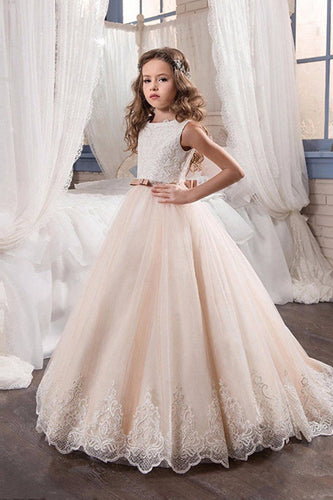 Ball Gown Sleeveless Flower Girl Dresses