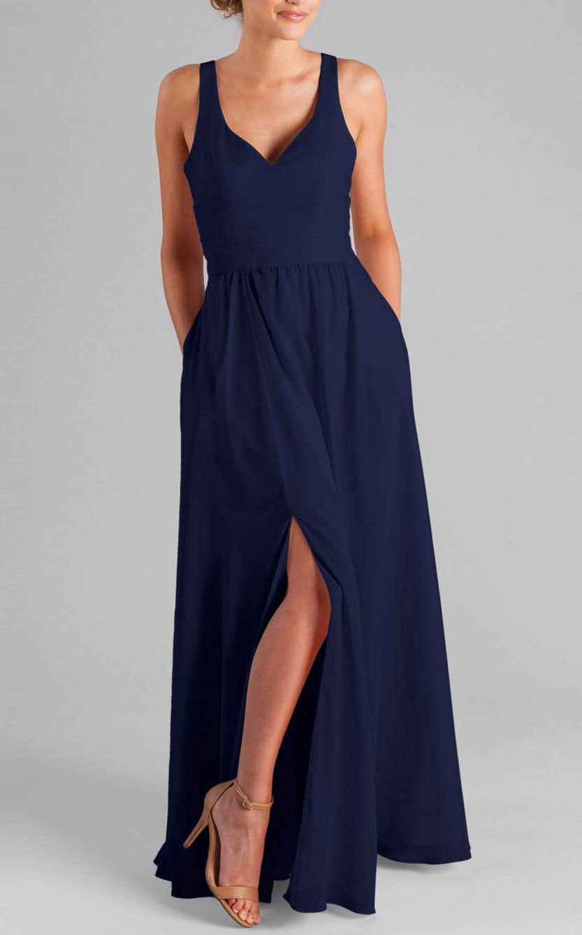 A-Line Floor-Length Slightly Pleated Bridesmaid Dresses