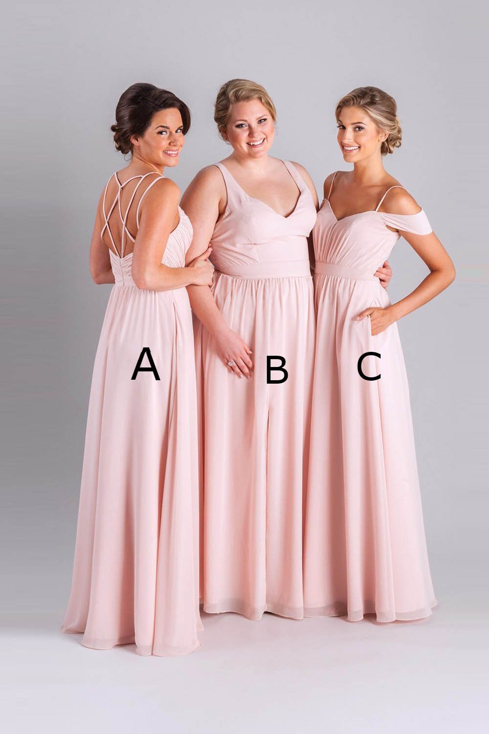 Mismatched Long Bridesmaid Dresses