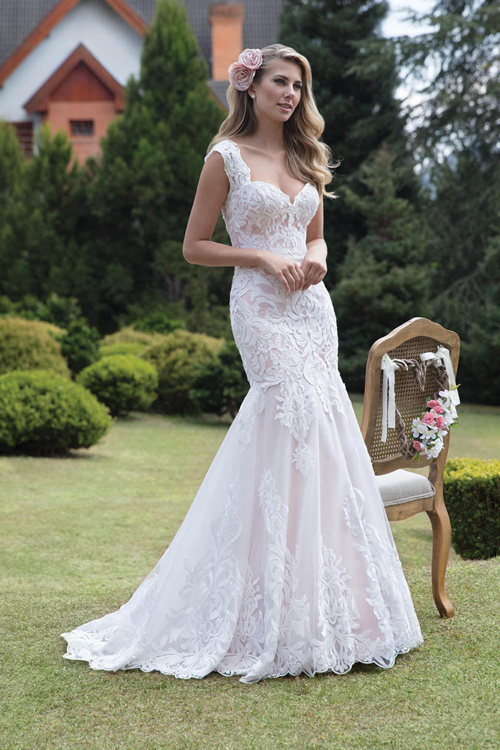 Mermaid Straps Sweetheart Lace Wedding Dresses