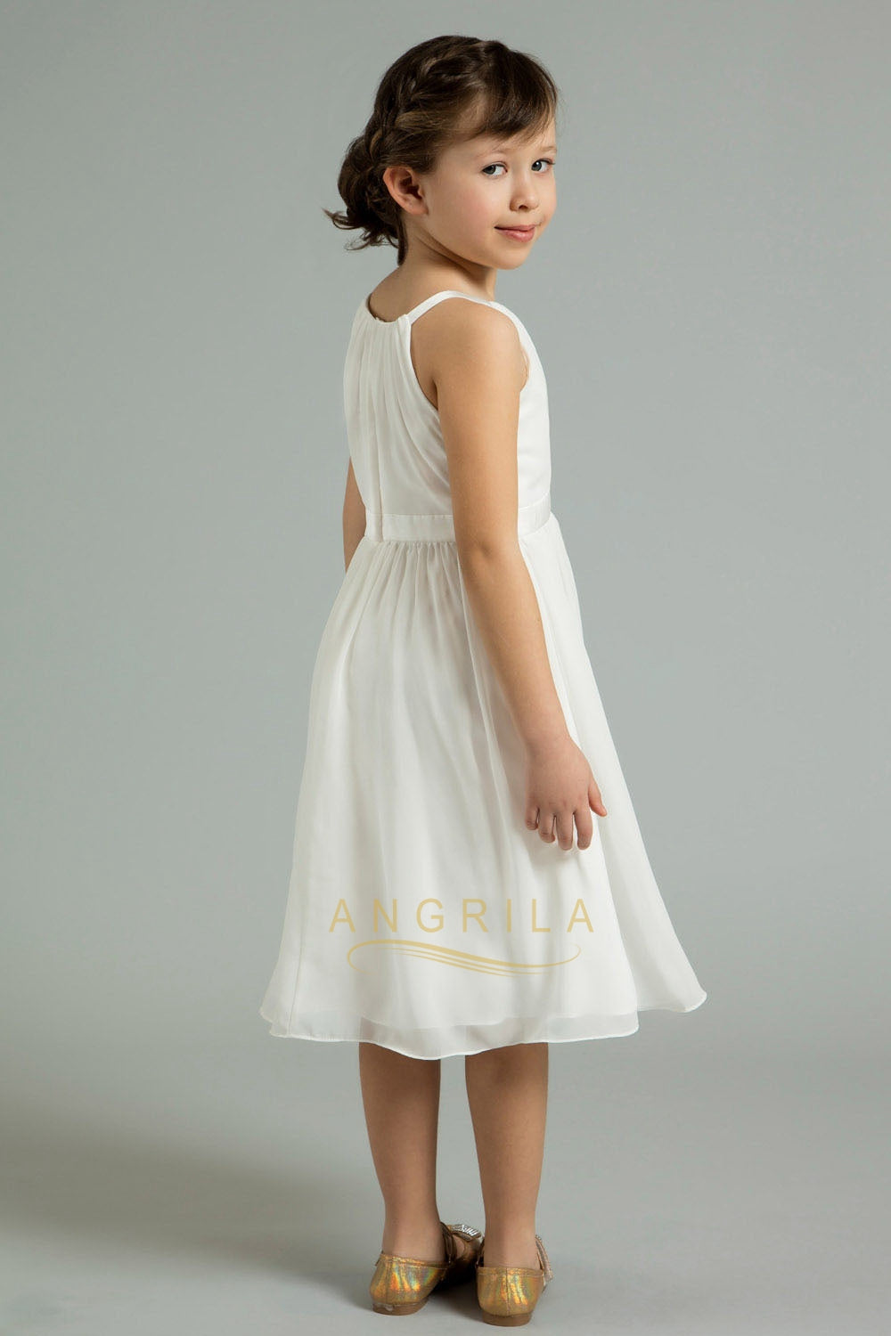 Sleeveless Chiffon Flower Girl Dresses