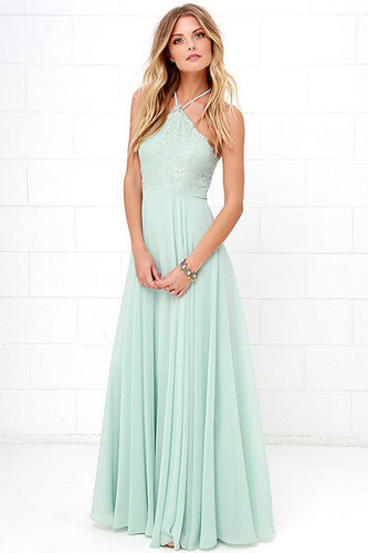 Sleeveless Chiffon Floor-Length Bridesmaid Dresses