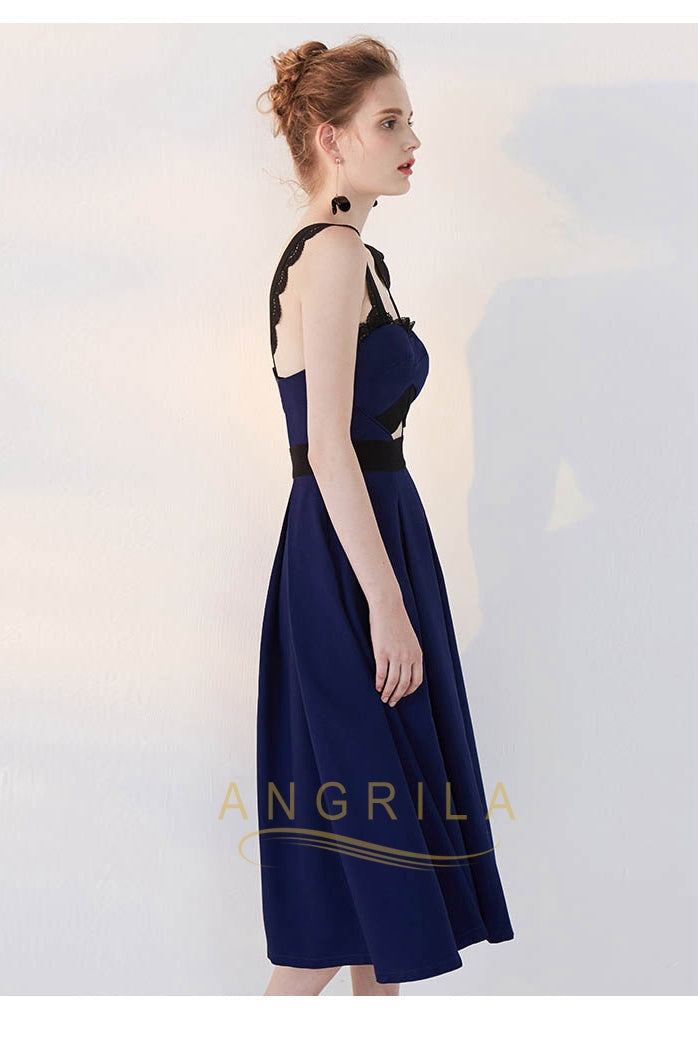 A-Line/Princess Tea Length Elegant Homecoming Dresses with Lace