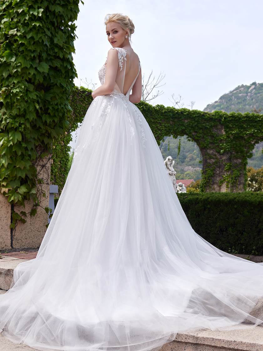 Sleeveless Applique Bridal Wedding Dresses