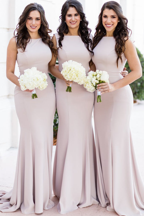 Trumpet/Mermaid Sleeveless Zipper Bridesmaid Dress