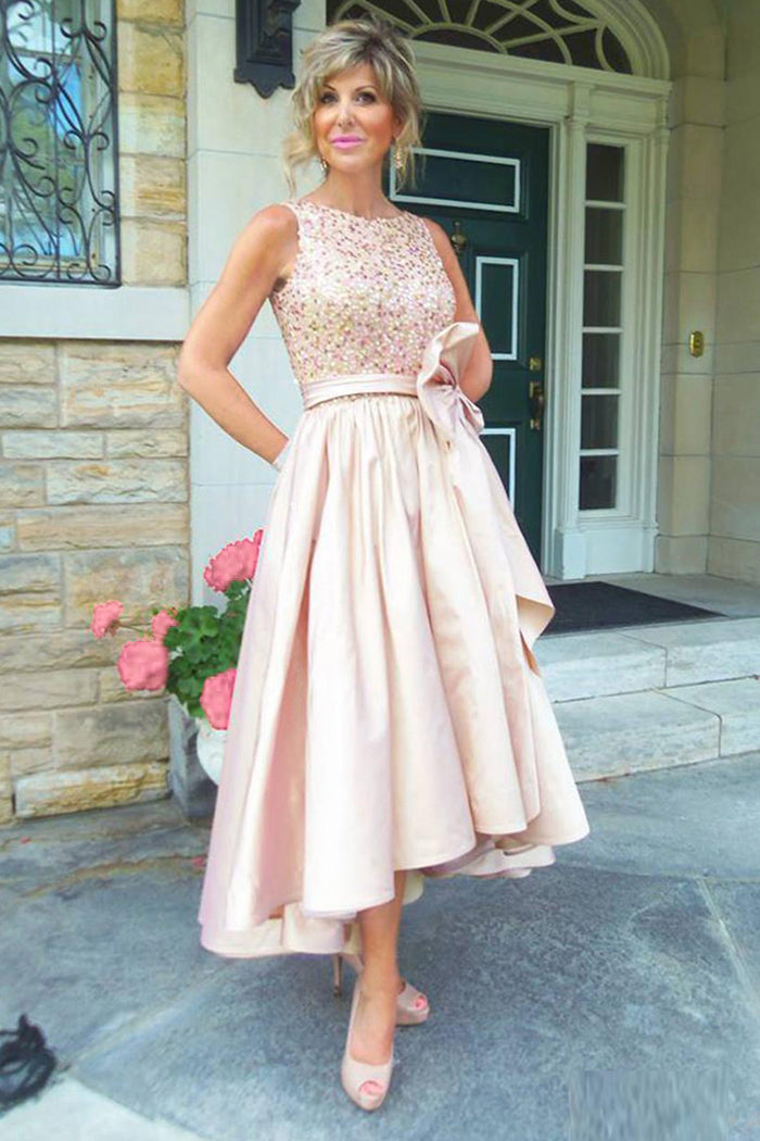 A-Line/Princess Asymmetrical Sequined Sleeveless Mother of the Bride Dresses