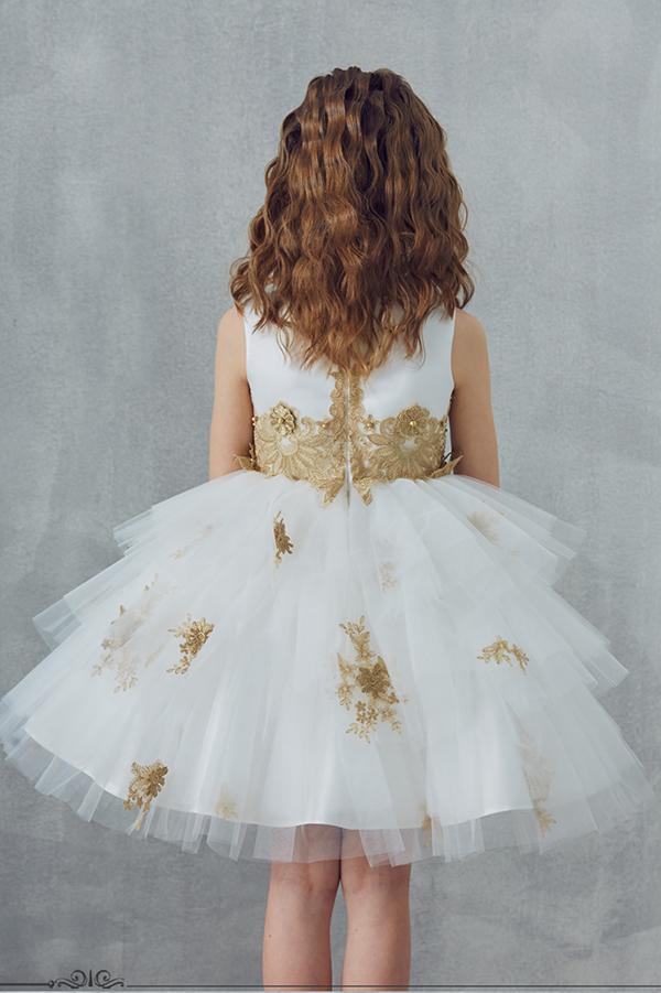 A-Line/Princess Tulle Scoop Neck Flower Girl Dresses