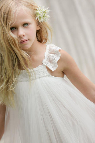 A-Line/Princess  Tulle Sleeveless Flower Girl Dresses