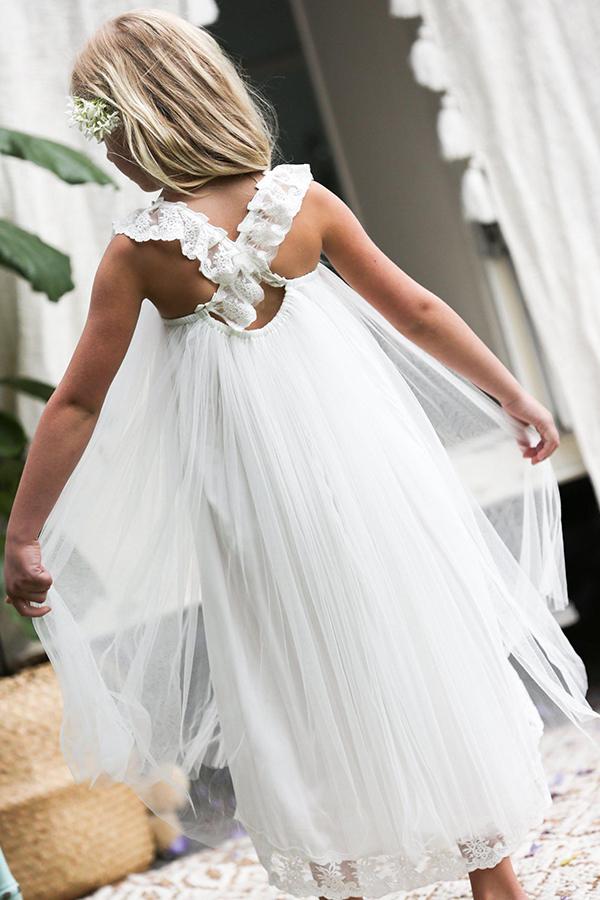 A-Line/Princess  Tulle Sleeveless Flower Girl Dresses