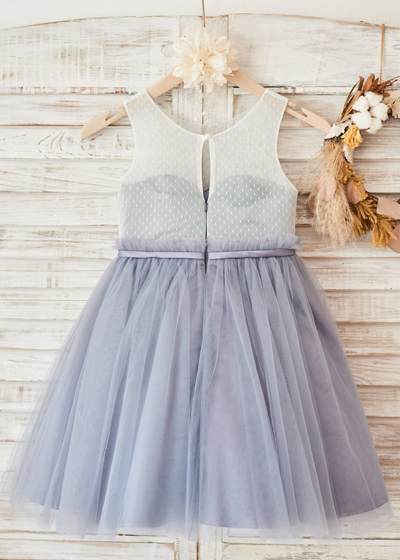 Tulle Short Appliques Lace Flower Girl Dresses