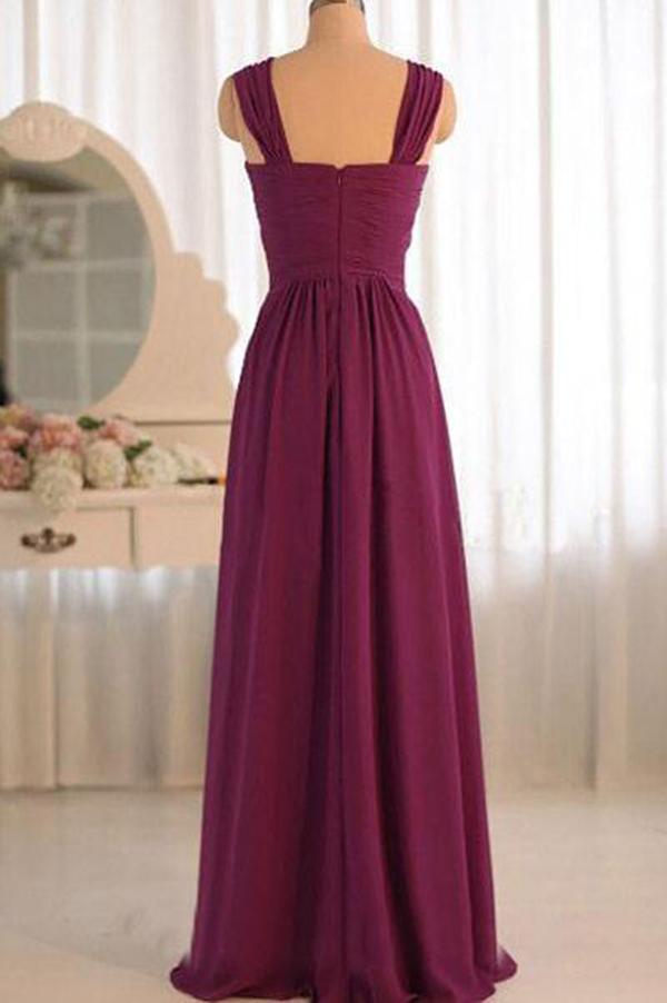 Sleeveless Chiffon Floor-Length Bridesmaids Dresses