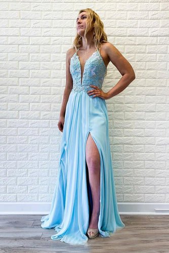 Chiffon A-Line/Princess Floor-Length Spaghetti Straps Prom Dresses