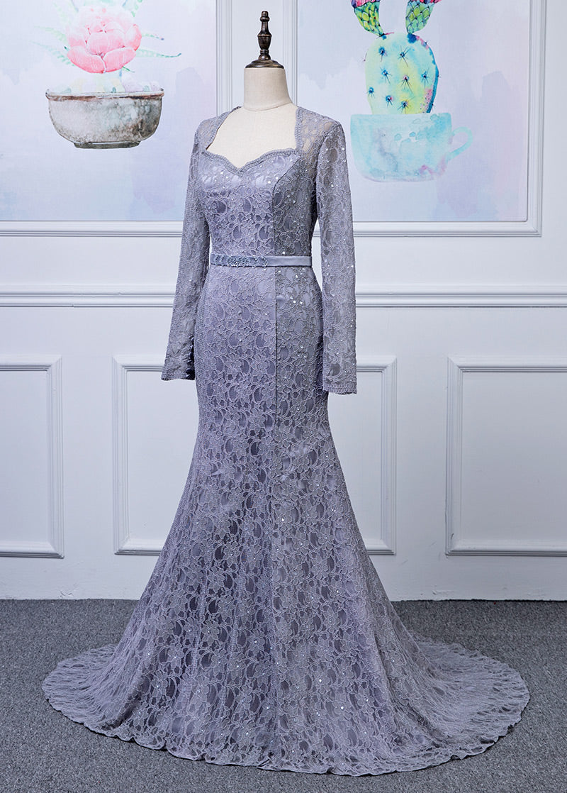 Lace Long Sleeves Trumpet/Mermaid Mother of the Bride Dresses