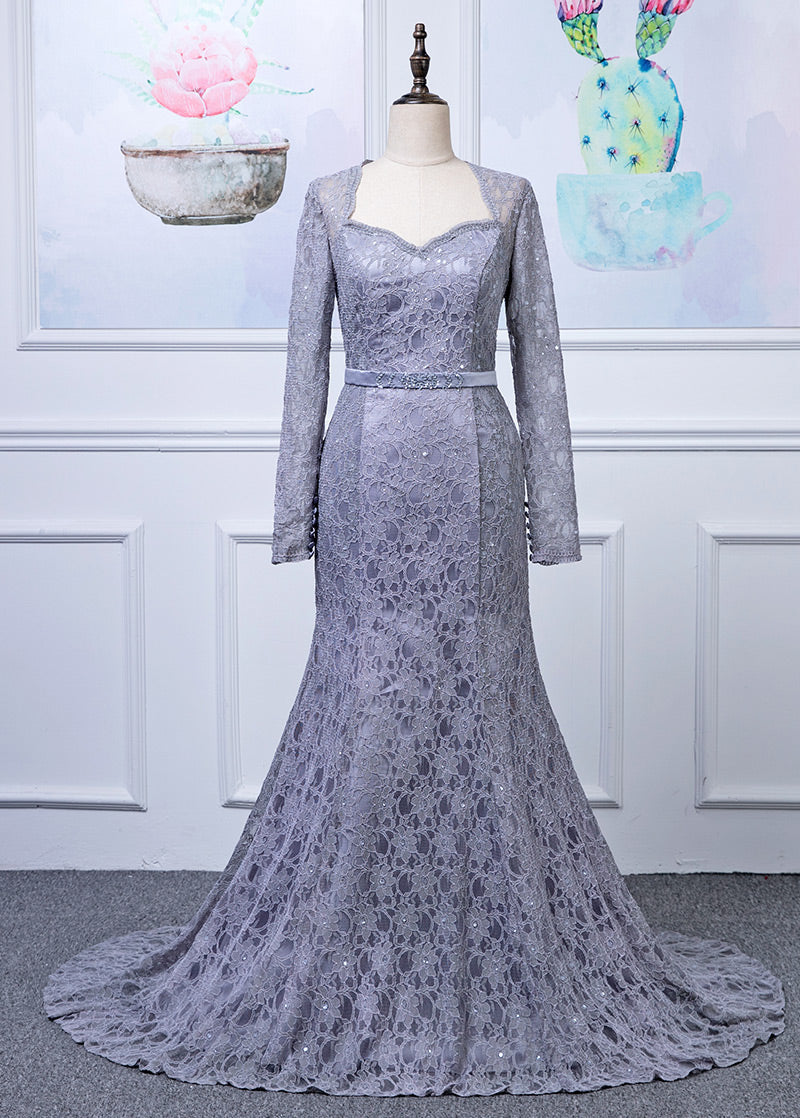 Lace Long Sleeves Trumpet/Mermaid Mother of the Bride Dresses