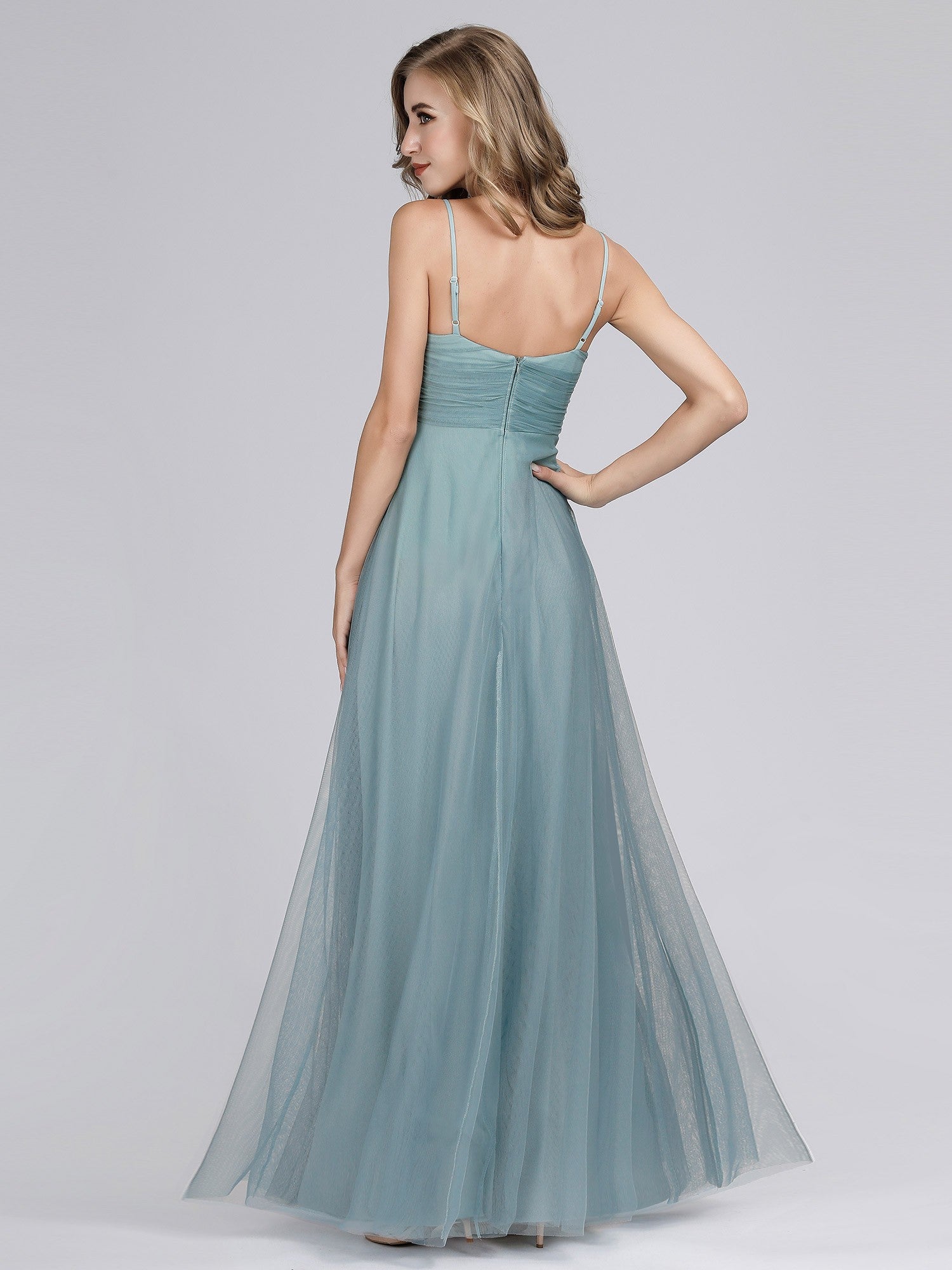 Sleeveless Tulle A-Line/Princess Bridesmaids Dresses