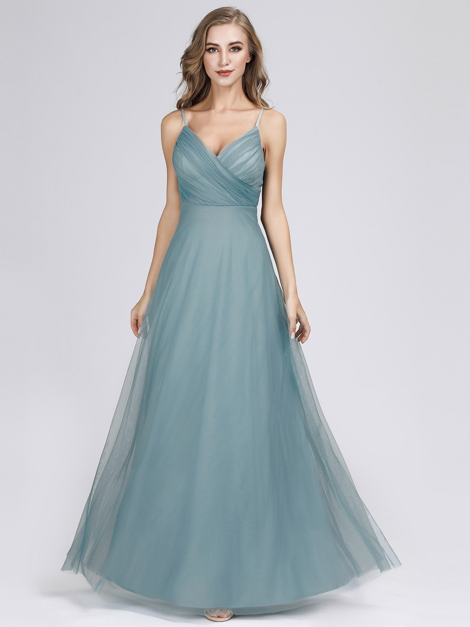 Sleeveless Tulle A-Line/Princess Bridesmaids Dresses