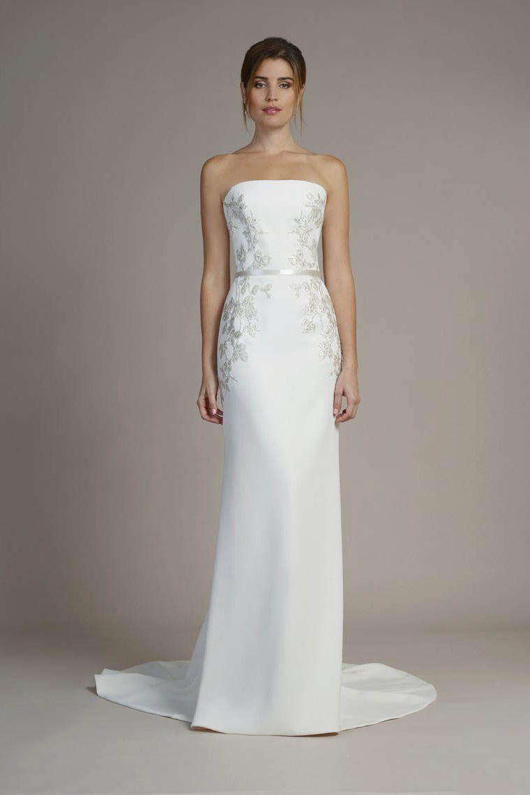 Elegant Strapless Sheath Wedding Dresses