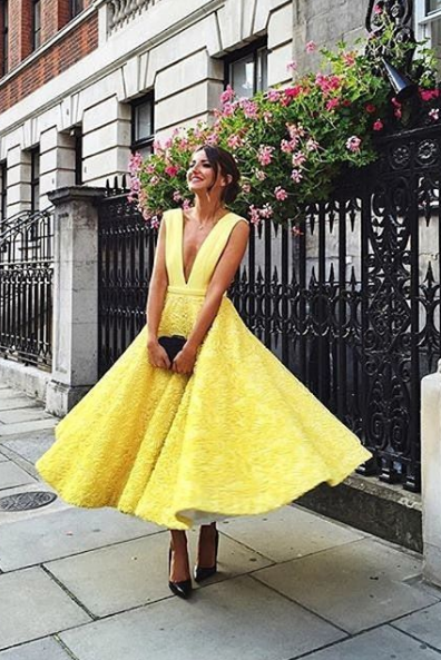 Mustard yellow best sale homecoming dresses