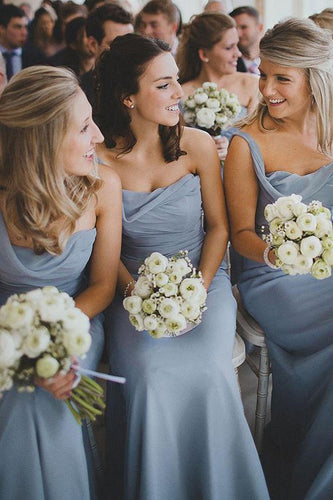 Chiffon Ruffles One-Shoulder Bridesmaid Dress